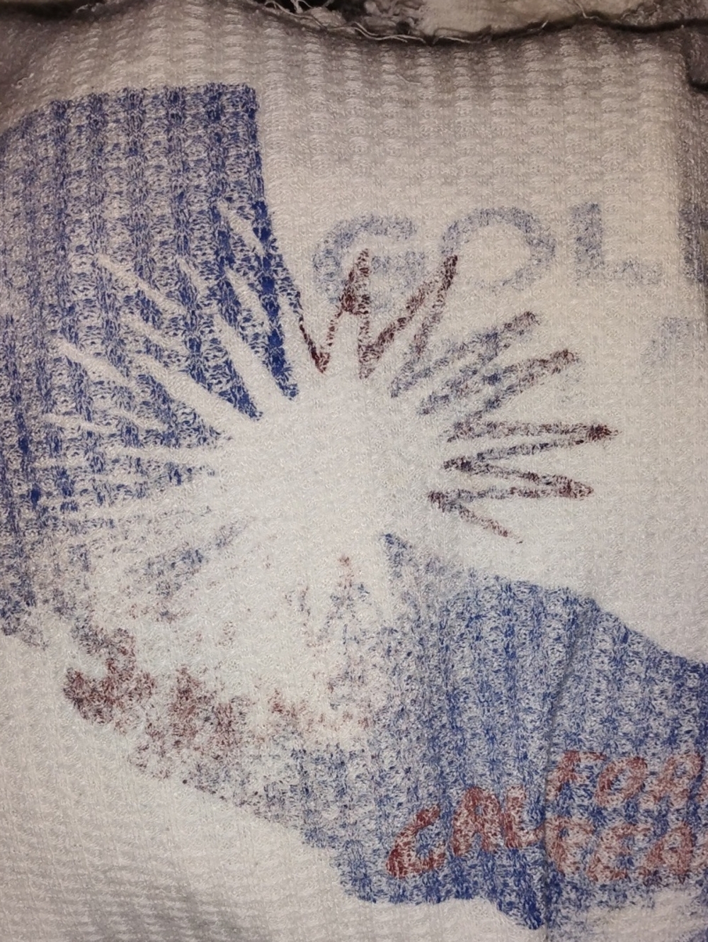 White and Blue Decorative Sunburst Home Art Throw
